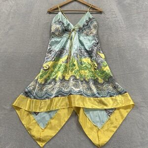 MaxRave USA Made Mini Dress Women Large Vintage Tropical Y2K Multicolor